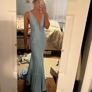 Sherri Hill light blue prom dress